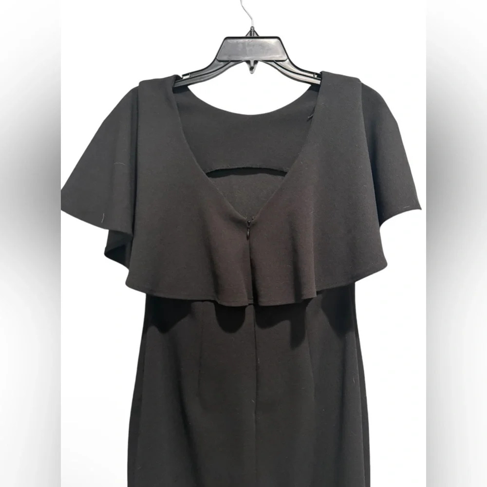 Calvin Klein Solid Flutter Sleeve V-Back Cape She… - image 4